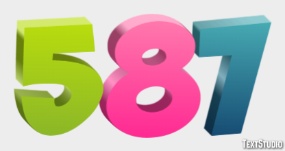 587 Efecto de Texto
