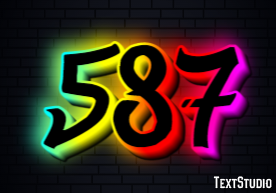 587 Efecto de Texto