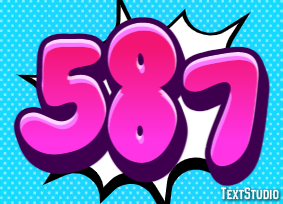 587 Efecto de Texto