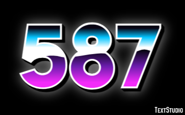 587 Efecto de Texto