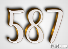 587 Efecto de Texto