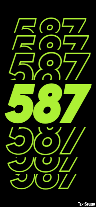 587 Efecto de Texto