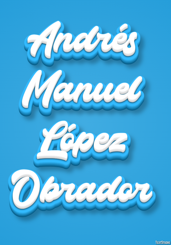 Andrés Manuel López Obrador Efeito de texto