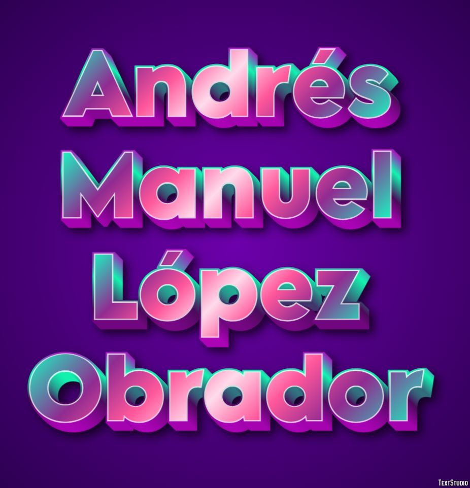 Andrés Manuel López Obrador Efeito de texto