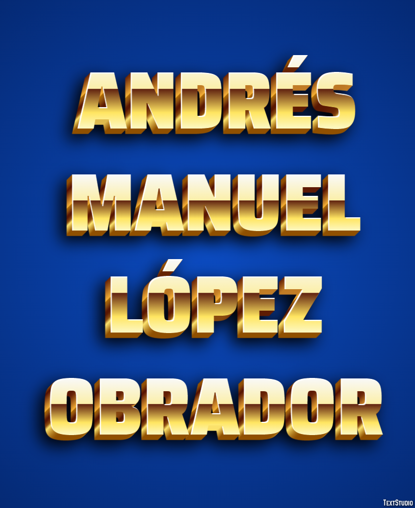 Andrés Manuel López Obrador Efeito de texto