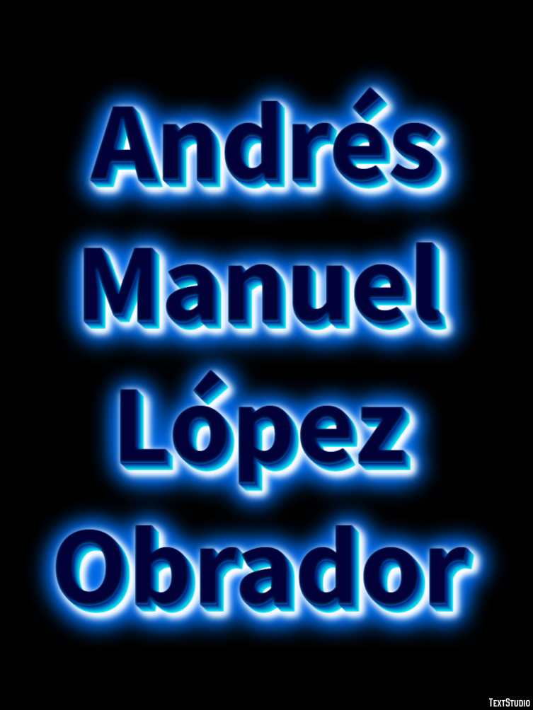 Andrés Manuel López Obrador Text effect