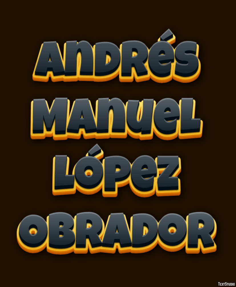 Andrés Manuel López Obrador Efeito de texto