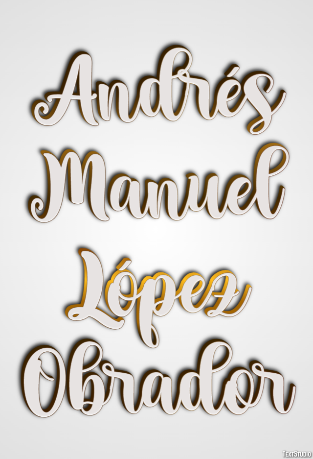 Andrés Manuel López Obrador Efeito de texto