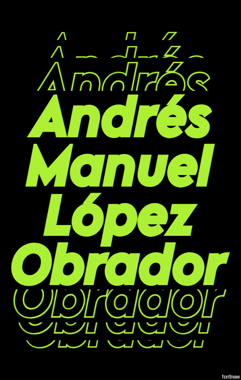 Andrés Manuel López Obrador Efeito de texto