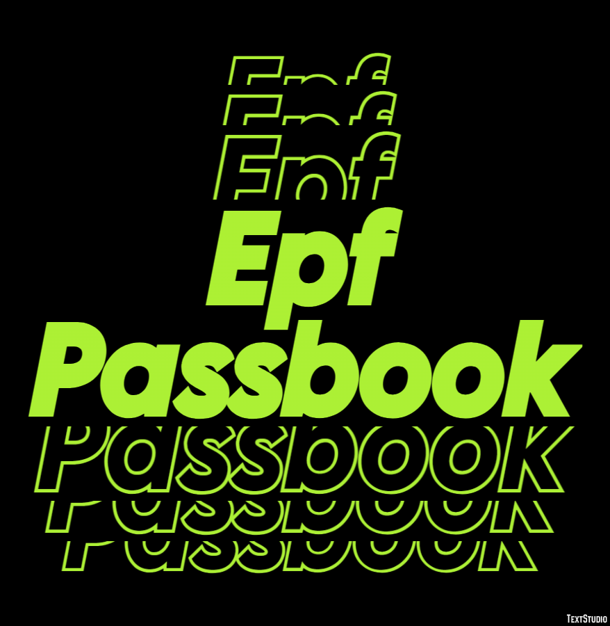Epf Passbook Effet de Texte
