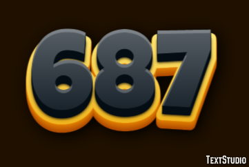687 Efecto de Texto