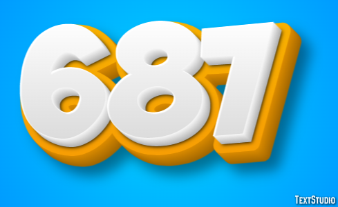 687 Efecto de Texto