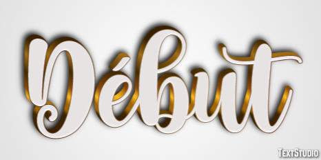 Début Efeito de texto