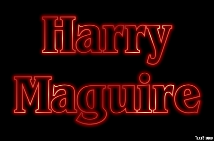 Harry Maguire Efeito de texto