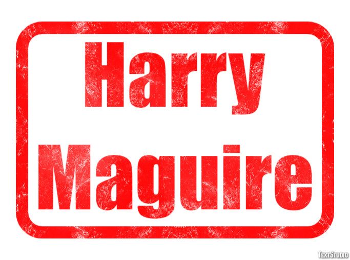 Harry Maguire Efeito do texto