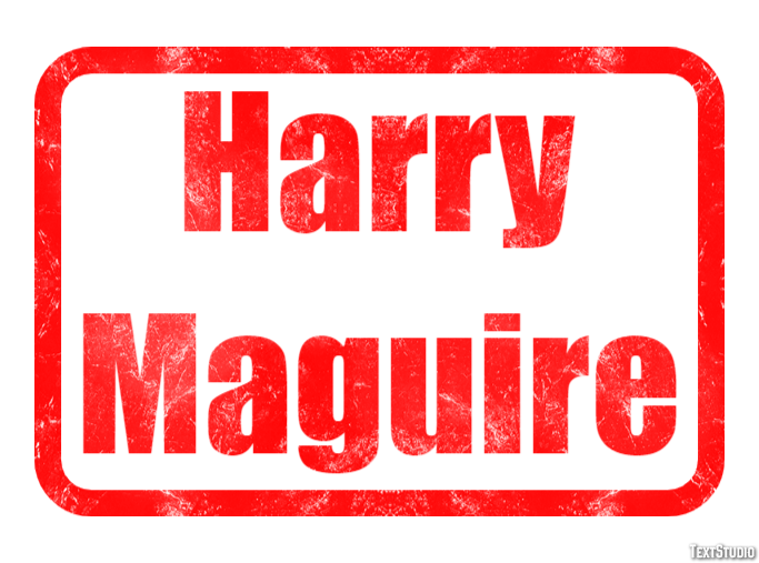 Harry Maguire Efeito de texto