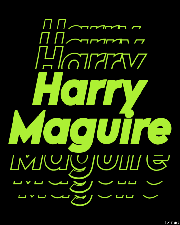 Harry Maguire Efeito de texto