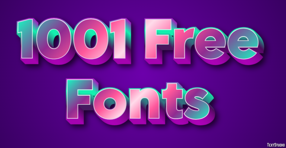 1001 Free Fonts Text Effect