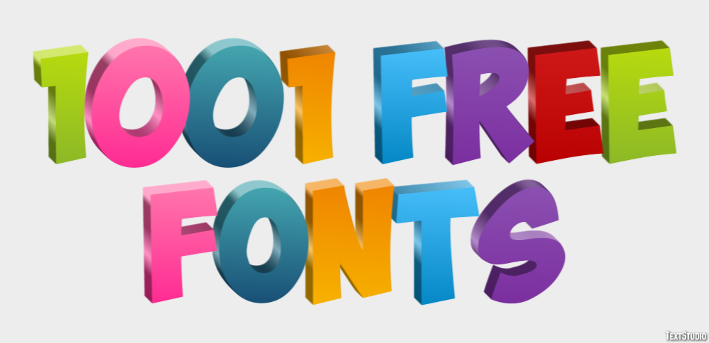 1001 Free Fonts Text Effect