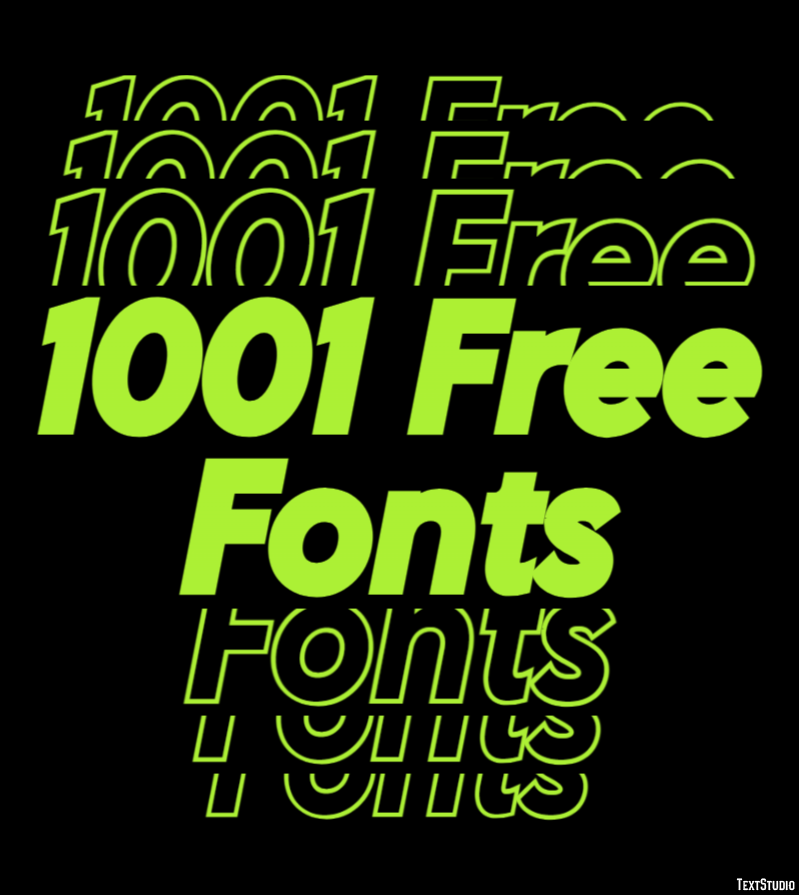 1001 Free Fonts Text Effect