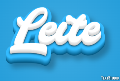 Leite Efeito de texto