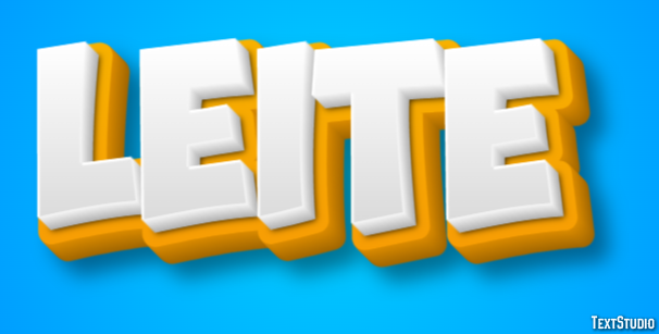 Leite Efeito de texto