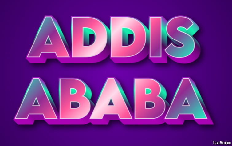 Addis Ababa Texteffekt