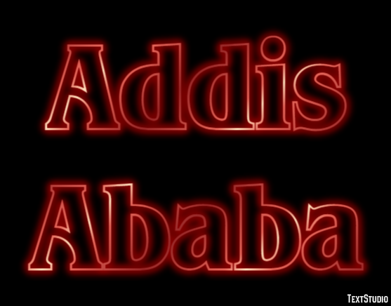 Addis Ababa Texteffekt