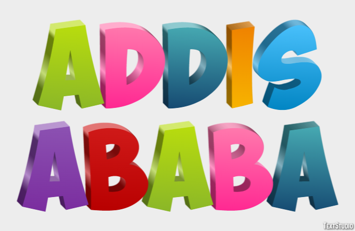 Addis Ababa Texteffekt