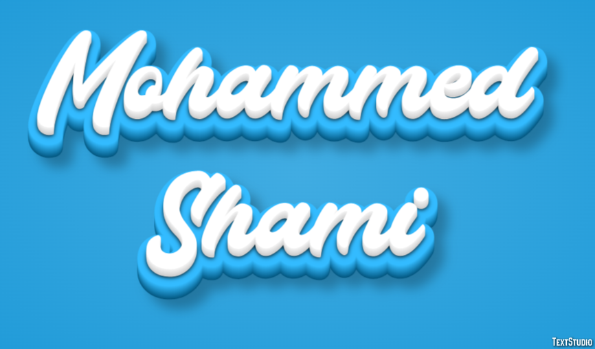 Mohammed Shami Efeito de texto