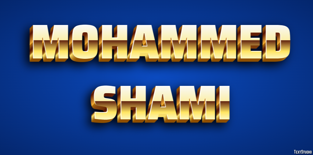 Mohammed Shami Efeito de texto