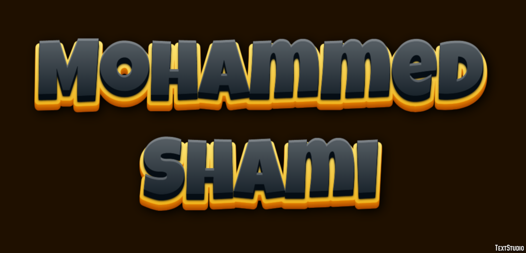 Mohammed Shami Efeito de texto