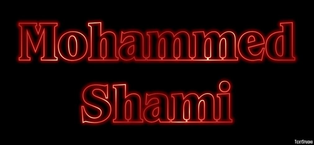 Mohammed Shami Efeito de texto