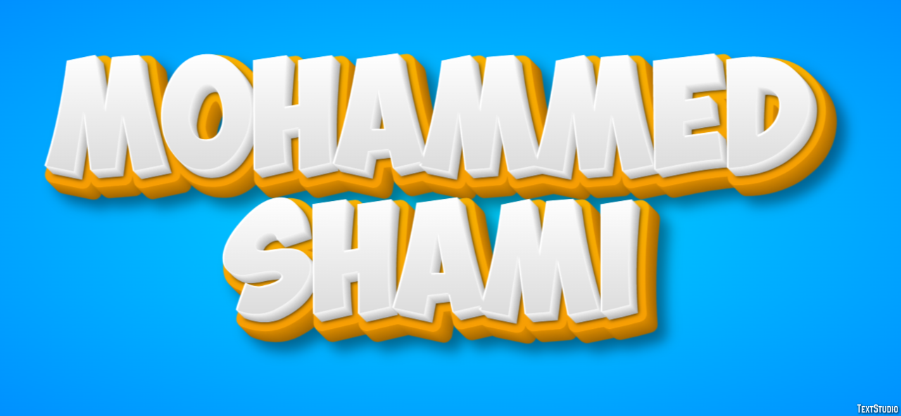 Mohammed Shami Efeito de texto
