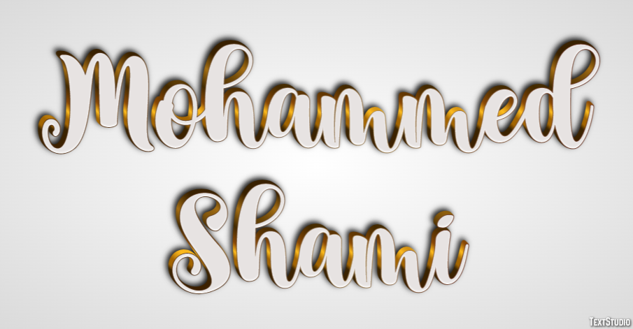 Mohammed Shami Efeito de texto
