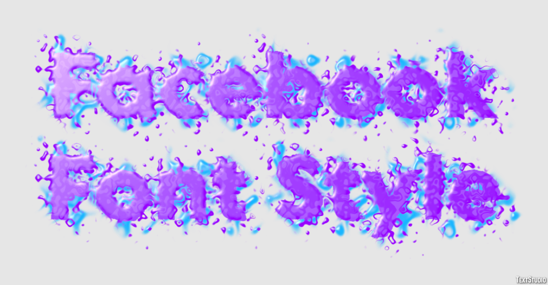 Facebook Font Style Effetto testo