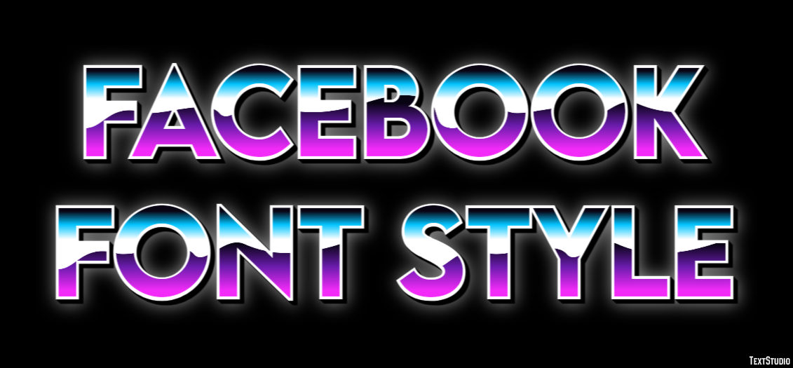 Facebook Font Style Effetto testo