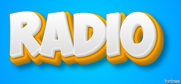 Rádio Efeito do texto