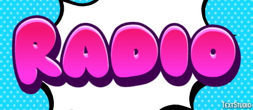 Rádio Efeito de texto