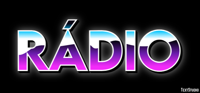 Rádio Efeito de texto