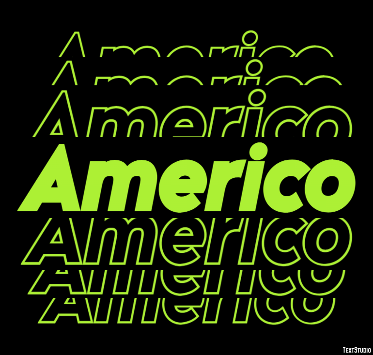 Americo Text effect