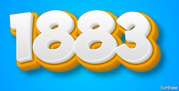 1883 Text Effect