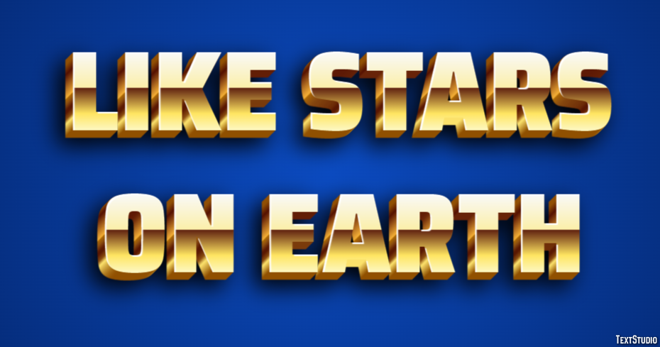 Like Stars on Earth Text Effect