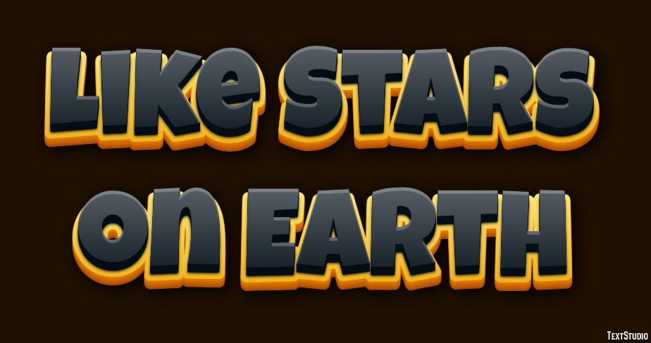 Like Stars on Earth Text Effect