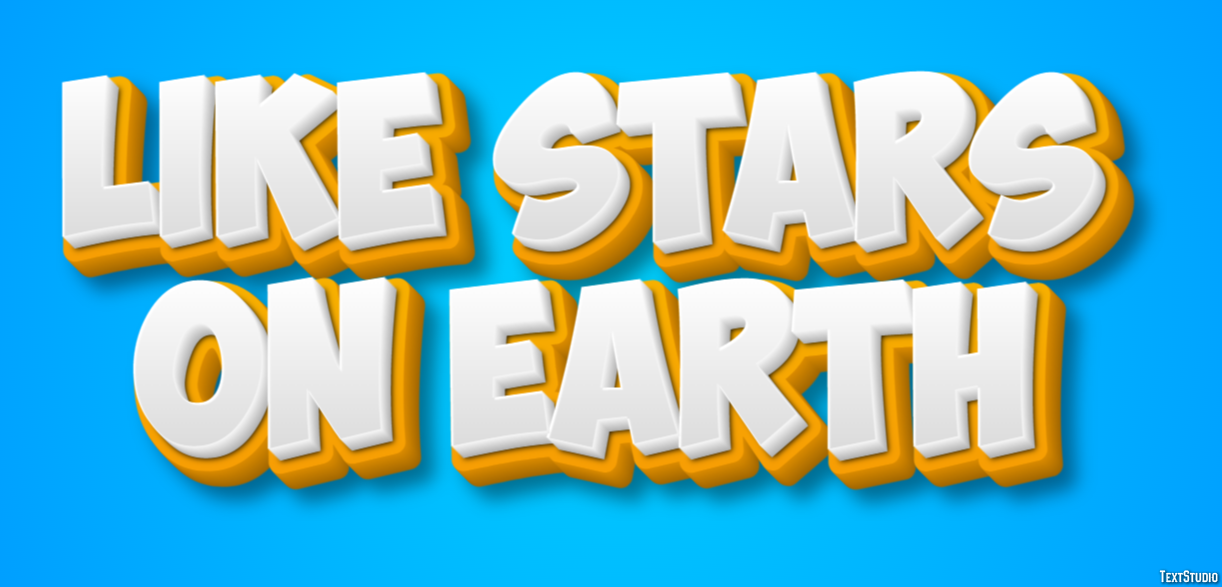Like Stars on Earth Text Effect