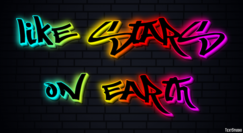 Like Stars on Earth Text Effect