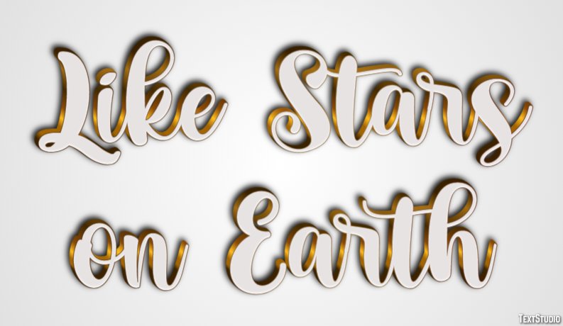 Like Stars on Earth Text effect