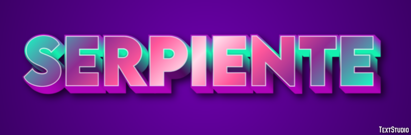Serpiente Efecto de texto