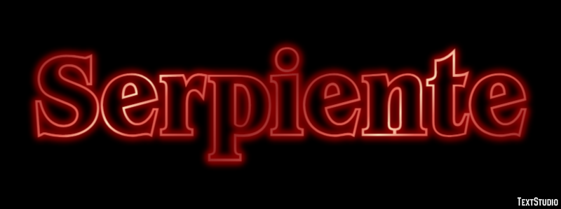 Serpiente Efecto de texto