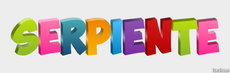 Serpiente Efecto de texto